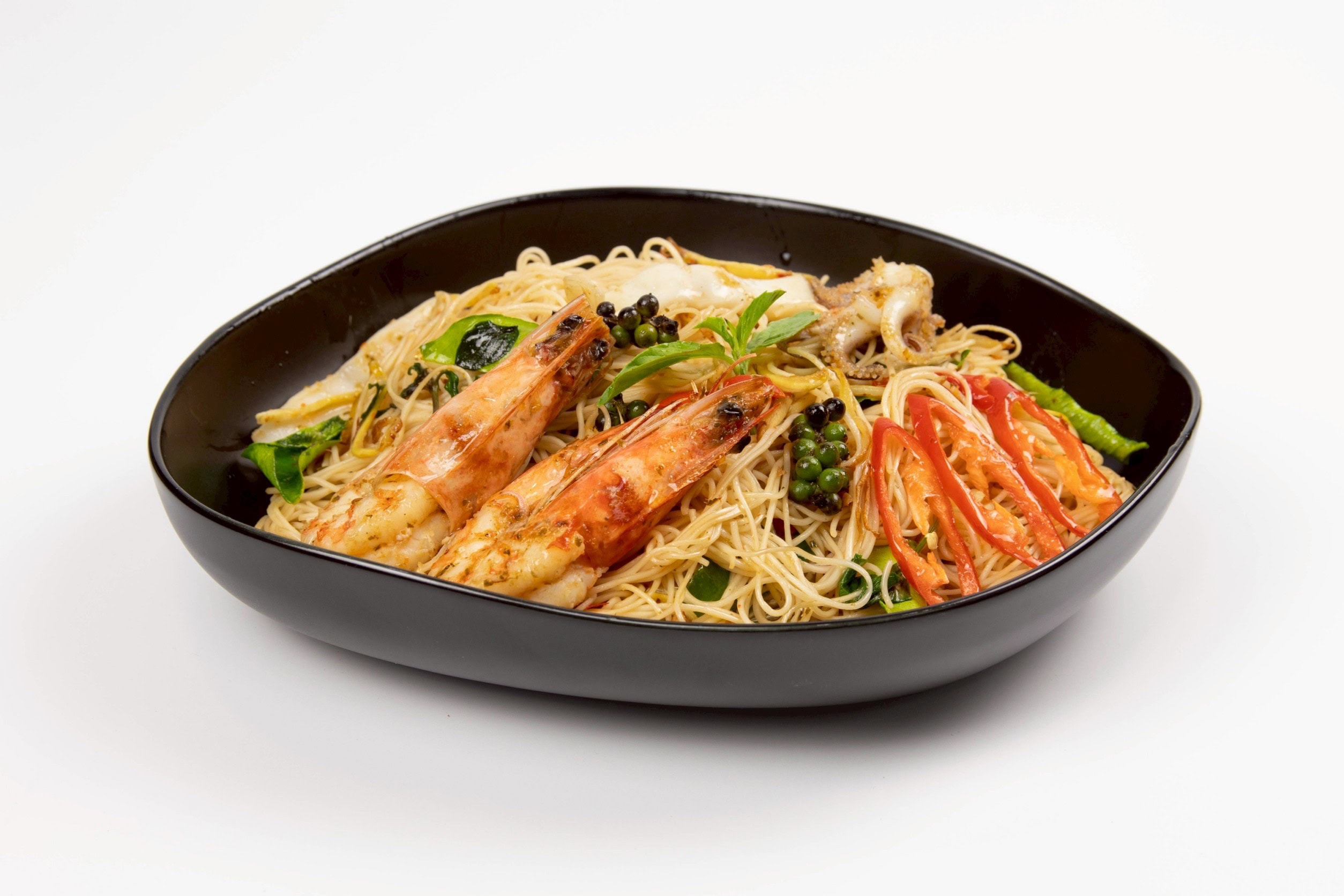 หมี่ฮ่องกงผัดขี้เมาทะเล